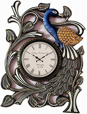RoyalsCart Peacock Analog Wall Clock