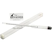 North Mountain Supply - NMSPT-H Glass Hydrometer - Alcoholmeter 0-200 Proof & 0-100 Tralle
