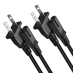 2 Pack 2 Prong AC Power Cord Fit for