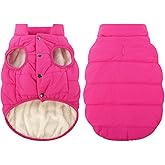 ASENKU Dog Winter Coat - Waterproof Windproof Dog Jacket, Warm Snowproof Doggie Puffer Vest for Cold Weather, Lightweight Snow Coats for Small Medium Large Dogs(Pink, XS)
