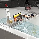 Expandable Bathtub Tray for Tub, Multifunctional Plastic Bathtub Tray Bathroom Organizer, Bath Organizer for Relaxing Spa,Bat