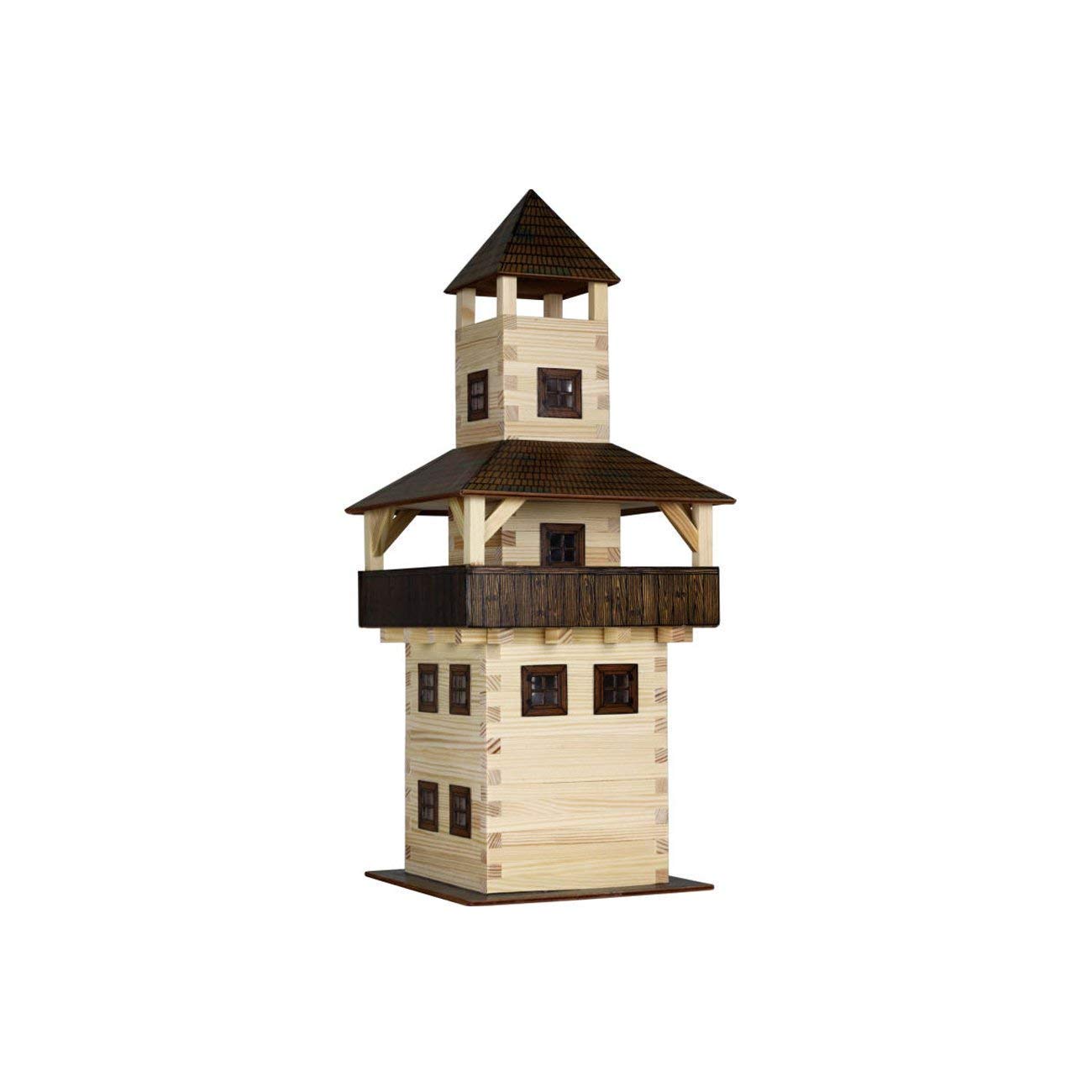 Walachia 8594036430280 – No. 28 Tower Wooden Model Building Set, Model Train Track 1 / LGB 1:32