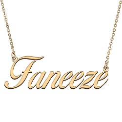 HUAN XUN Customized Custom Simple Any Name Necklace