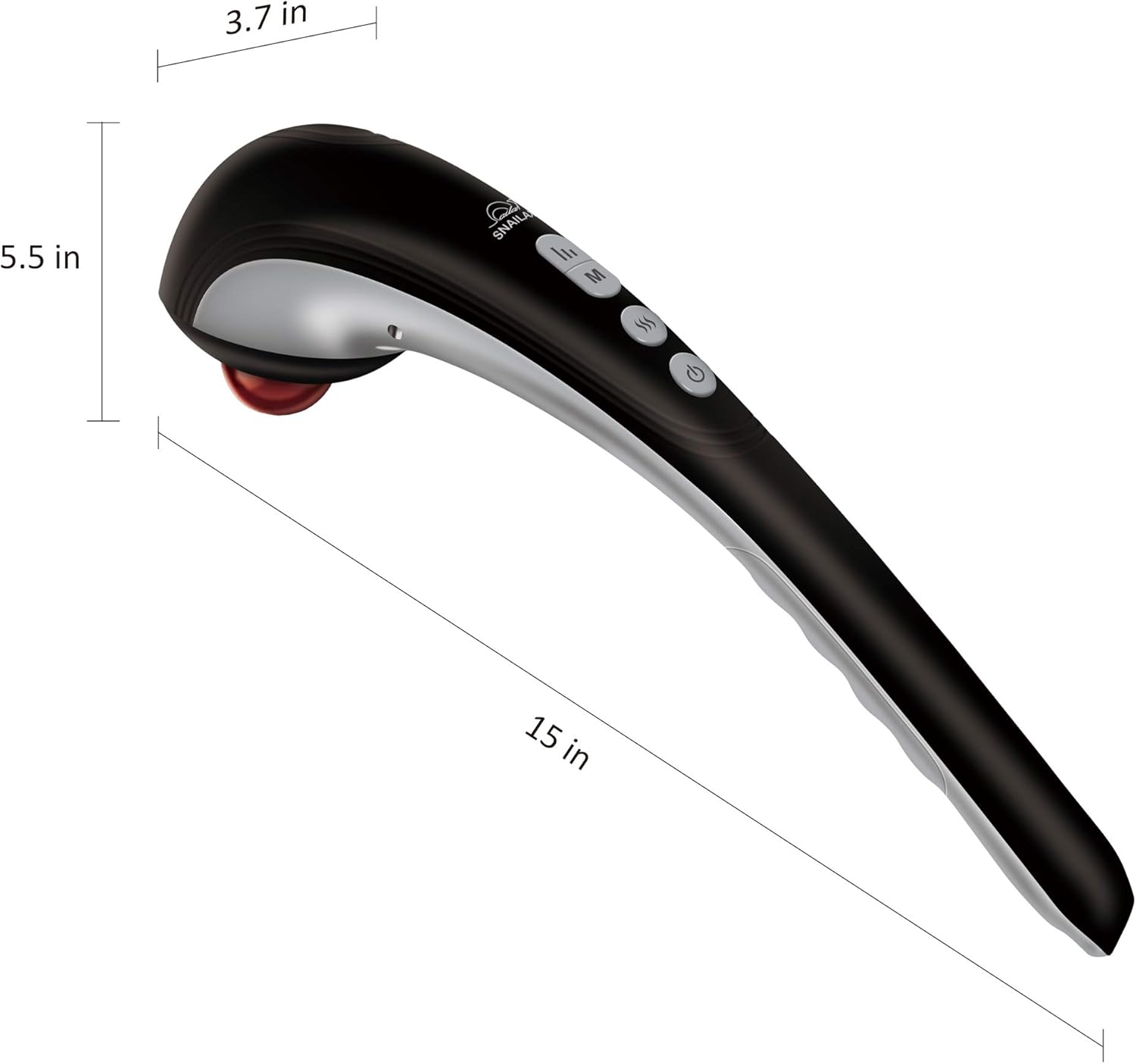 Snailax Cordless Handheld Back Massager - Rechargeable Percussion Massage with Heat, Deep Tissue Massager for Neck Shoulder Waist Leg Foot Back Pain Relief, Portable Wand Massager for Full Body: Health & Personal Care