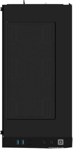 GIGABYTE C200 Caja de Vidrio ATX para Juegos, Vidrio Templado Tintado, RGB Integrado, diseño de Cubierta de PSU, Filtro de Polvo Desmontable, Listo para Enfriar, Flujo de Aire Mejorado, Color Negro