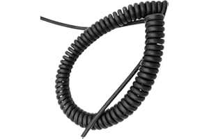 4 Cores 18AWG Spring Spirals Black Cable Spring Cable Heavy Duty Industrial Retractable Wire Easy to Use Stretchable Wire