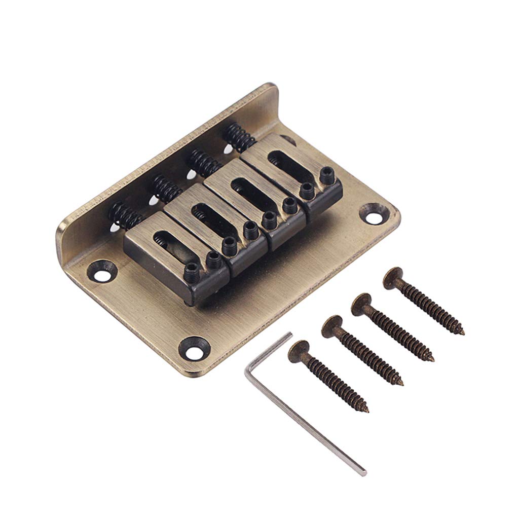 Alnicov 4 String Vintage ukulele bridge for cigar box Guitar Ukulele red cooper Guitar Parts and Accessories