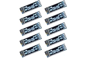 SENZOOE 10pcs 0.91 inch OLED Display Module SSD1306 LED DC Display Module LCD 128x32 Screen Driver OLED 3.3V~5V (Blue)