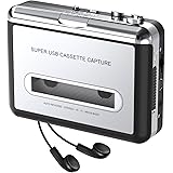 Cassette Player-Cassette Tape to MP3 CD Converter- Powered by Battery or USB,Convert Walkman Tape Cassette to MP3, Compatible
