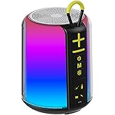 CofunKool Portable Speaker with RGB Light, AUX/TF-Card/USB Flash Drive Input, Wireless Bluetooth 5.3, TWS Dual Pairing, for Home Outdoor Party
