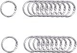 Guagua 25mm Binder Rings 1inch 20 Pack Stainless Nickel Plated