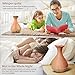 Tenswall Aromatherapy Essential Oil Diffuser,Yellow Wood Grain Whisper Quiet Cool Mist 400ml Vase Shape Ultrasonic Aroma Diffuser Humidifier with 4 Timer Setting and 7 LED lights Changing for Spa Baby