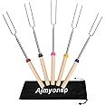 Ajmyonsp Marshmallow-Bräter Set - 5 Stück Ausziehbare Grillspieße (81,3cm)