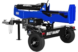 BILT HARD 40-Ton Gas Powered Log Splitter, Horizontal/Vertical Full Beam Wood Splitter with Auto Return, 4-Cycle 389cc OHV Engine, 2 Stage Gear Pump, Gas Firewood Splitting Wood Machine