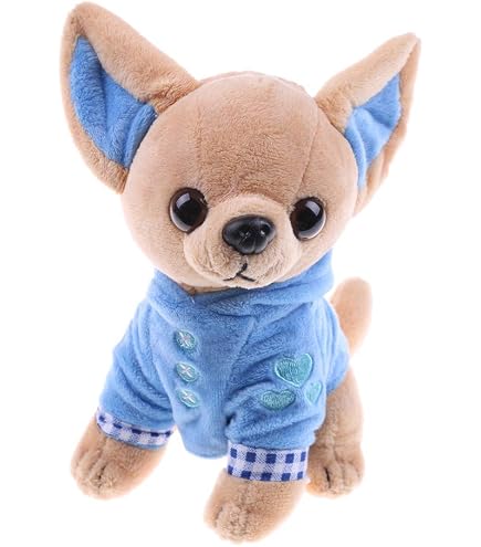 Peluche De Chihuahua De 17 Cm | Suave Y Realista | Relleno De Algodón PP | Ideal Para Niños Y Adultos | Regalo Perfecto Para Cumpleaños, Navidad Y Halloween