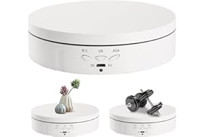 GOHASPW Rotating Display Stand White Turntable Stand 5.7 Inch Spinning Stand for Product Shows