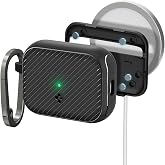 Spigen Mag Armor MagFit Designed for AirPods Pro 2 Case (2022/2023) | MagSafe Charging Compatible, Magnets Embedded, Dual Lay