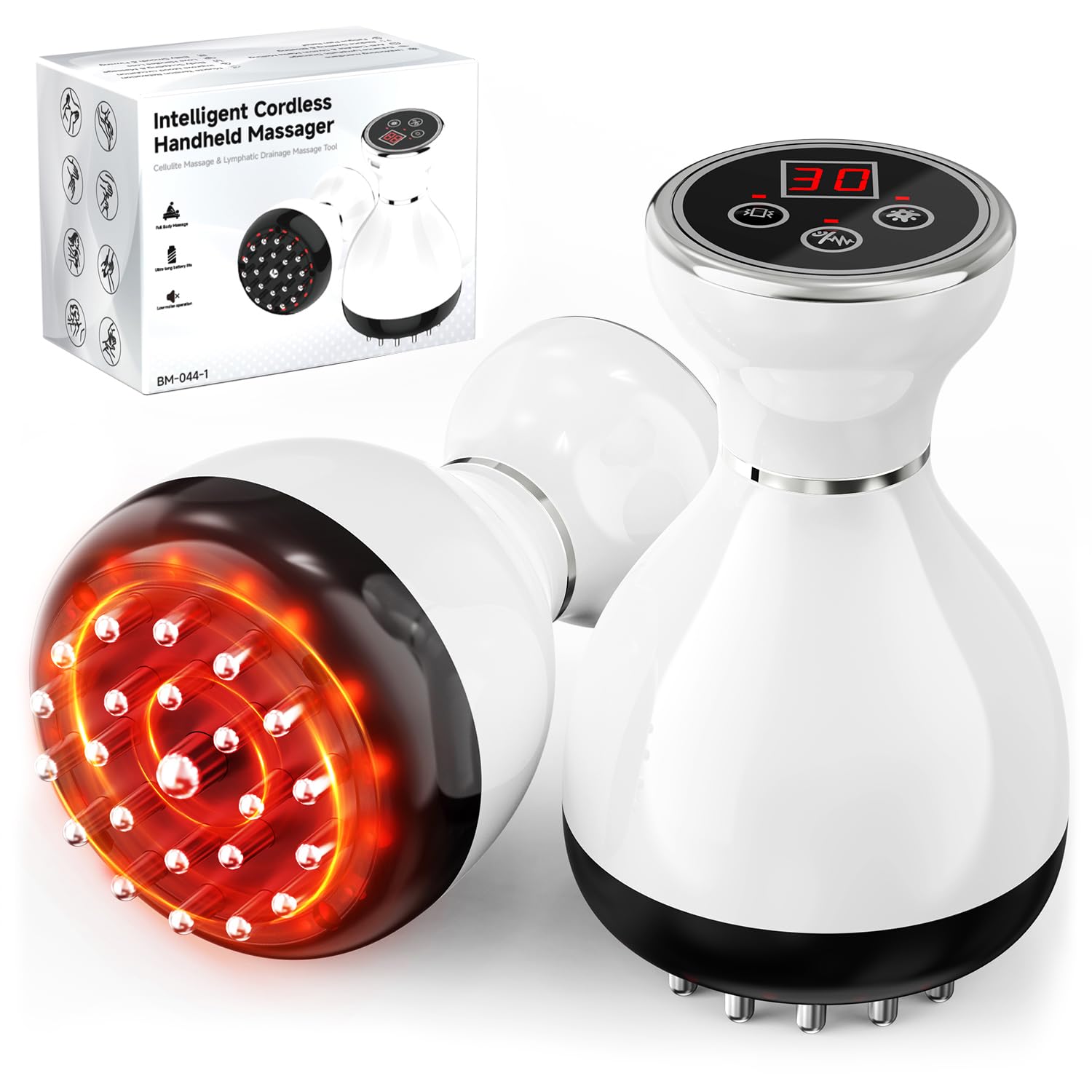 Photo 1 of Lymphatic Drainage Massager & Anti Cellulite Massage Tool, Helps Reduce Stretch Marks & Cellulite, for Legs, Arms & Belly, Body Sculpting Machine with Microcurrent & Red-Light & Heat & Vibration