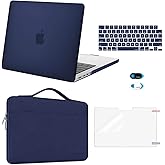 MOSISO Compatible with MacBook Pro 14 inch Case 2025 2024 2023 2022 2021 M5 M4 M3 M2 M1 A3434 A3112 A3185 A3401 A2918 A2992 A2779 A2442, Case&Bag&Keyboard Skin&Webcam Cover&ScreenFilm, Navy Blue