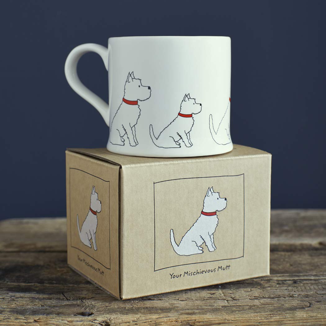 Sweet William Westie Mug | Rows of Westies Dog Mug | Dishwasher Microwave Safe | Ideal Gift for Dog Lovers | 7.5 cm x 9 cm