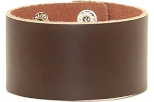 SHIMERITI Punk Rock Simple Wide Pu Leather Adjustable Cuff Bracelet