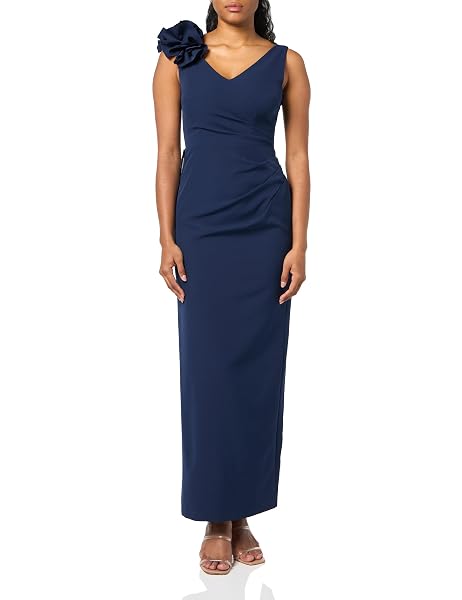JS Collections Women's Elliot Cocktail Dress - Bateau Neck Mermaid Gown With Puff Sleeves - View #3