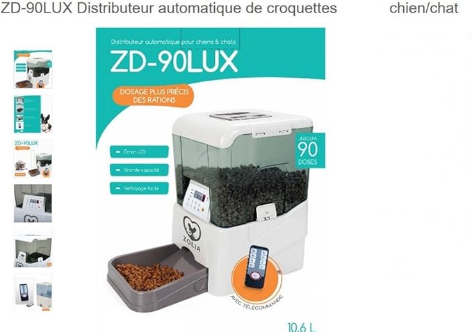 Dispensador de pienso automático Zolia zd-90 Lux: Amazon.es: Productos para mascotas