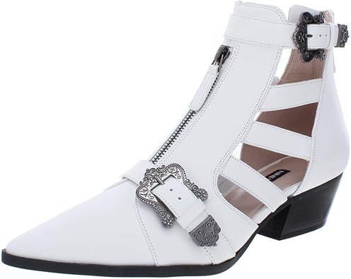 nine west white ankle boots