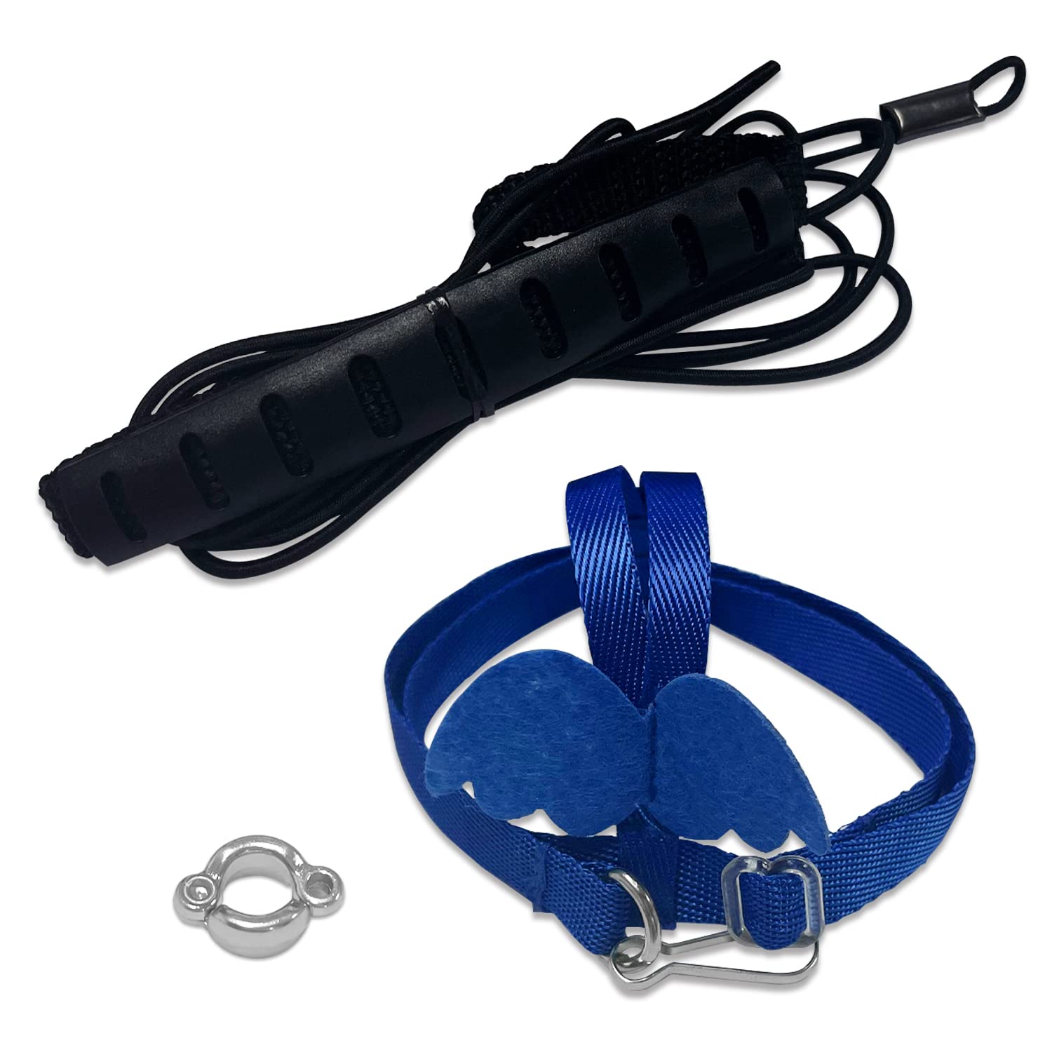 Parrot Training Rope Adjustable 2m Long Bird Harness Outdoor Training Rope Elastic Strap with 1 Bird Foot Loop
