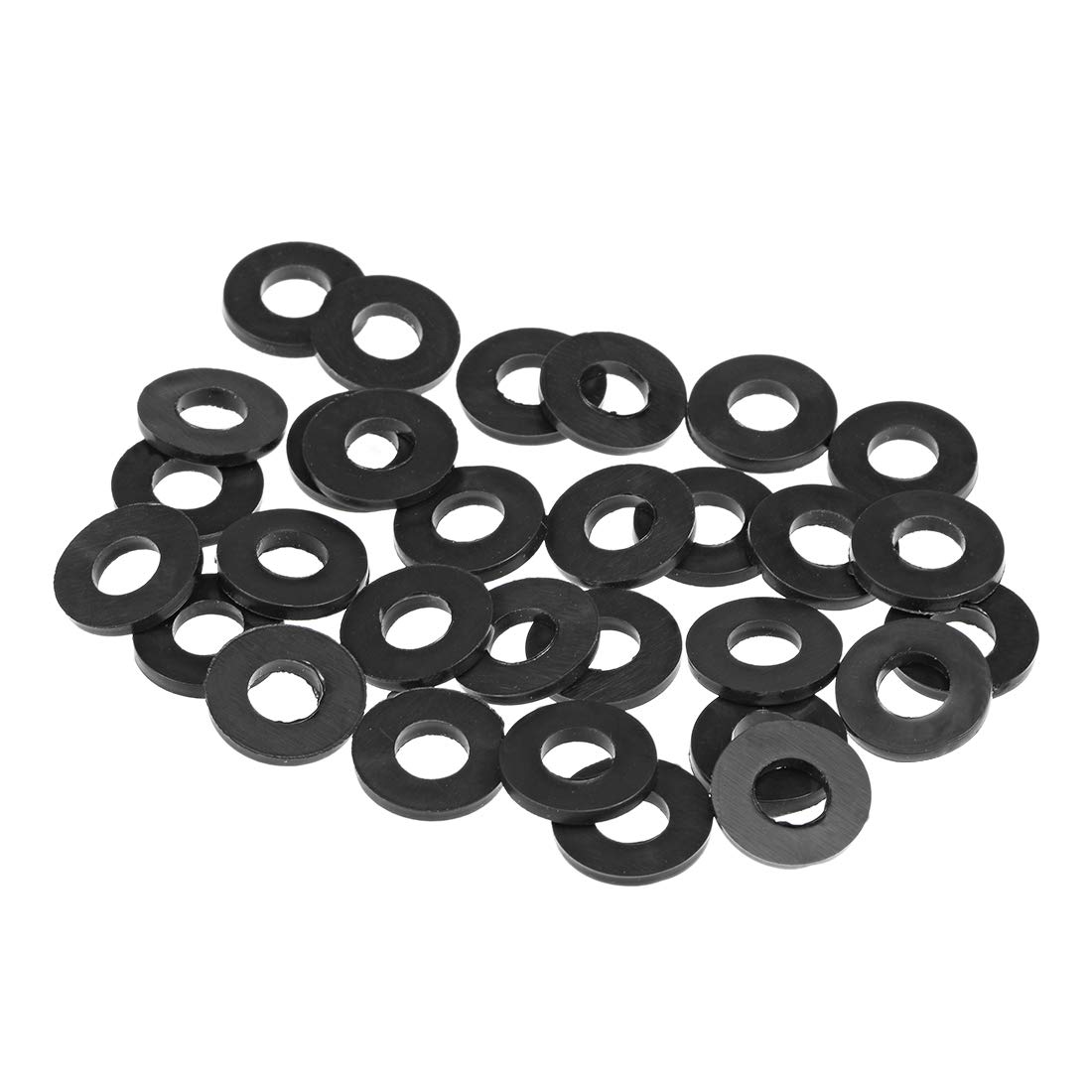 uxcell Rubber Flat Washers, 6mm Inner Diameter 13mm OD 1.6mm Thick 30pcs