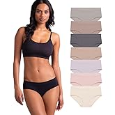 Attributes Womens Seamless Hipsters, Underwear Para Mujeres, 7 Pack, Breathable, Moisture Wicking Panties