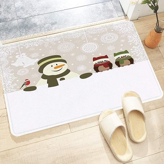 Badematte, rutschfest Waschbar Badezimmerteppich 60X100 cm, Weihnachten