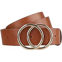 ✴︎W ベルト smooth leather belt OVY KAJA DECi SUOSDEY Women Leather Belt with O-Ring Buckle,Fashion Soft