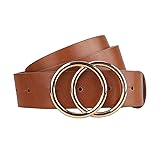 Earnda Women's Leather Belt Fashion Soft Faux