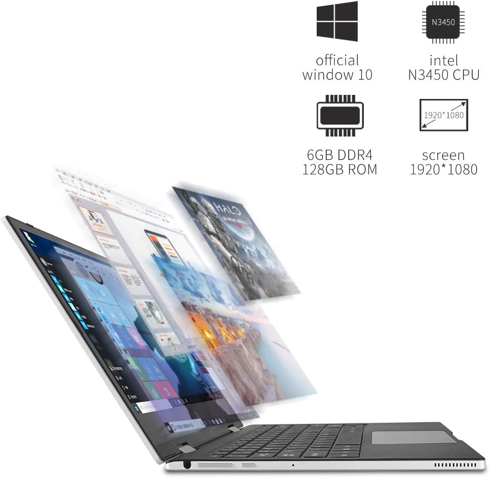 2 in 1 Laptop Jumper x1 Windows 10 Laptop FHD Touchscreen Display Laptop Computer 11.6 inch 6GB RAM 128GB ROM: Computers & Accessories