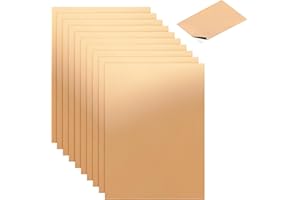 VOOTAPE 10Pcs Black Backed Copper Foil Sheets, [11.8inch x 7.9inch] Copper Foil Tape for Guitar, Stained Glass, DIY Arts, Crafts, Home Decor, Electrical Repairs, Soldering, Grounding, Crafting