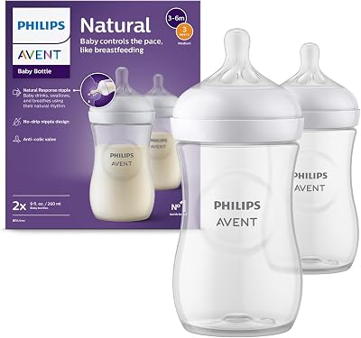 Philips Avent Natural Response Baby Bottle 260ml 2 Pack SCY903/02 BPA Free