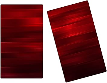 Herdabdeckplatten Schneidebretter Spritzschutz Aus Glas 2 Teiliges Set Ha116267299 Abstrakt Rot Variante 2x Scheiben 2 Panels Fur Kuche Grillabende Oder Dinner Abdeckung Auch Fur Ceran Kochfelder Amazon De Kuche Haushalt