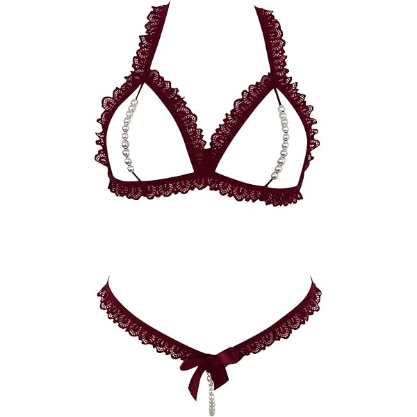 Amazon.com: Loloda Women Sexy Opening Crotch Panties Female Lingerie Sexy  Underwear with Pearls G-String Black Medium: Clothing, Shoes & Jewelry
