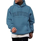 Wedsadl Christian Jesus Hoodies For Men Graphic Yahweh Hoodie Bible Verse God Sweatshirt Religious Faith Cotton Pullover Tops