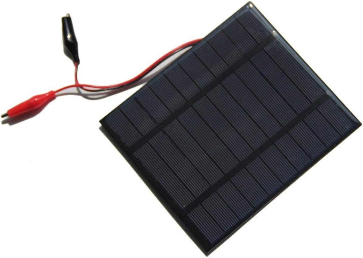 2.5W 5V Polycrystalline Silicon Solar Panel Charging Board DIY Solar Battery Power Supply Module with Tiger Clip