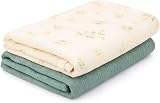 GSrenyu 2 Pcs Large Muslin Blanket 100x100 cm Baby Cloths Cotton view 1