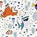 Disney Finding Dory Characters and Coral White Fabric Sold by the Yard