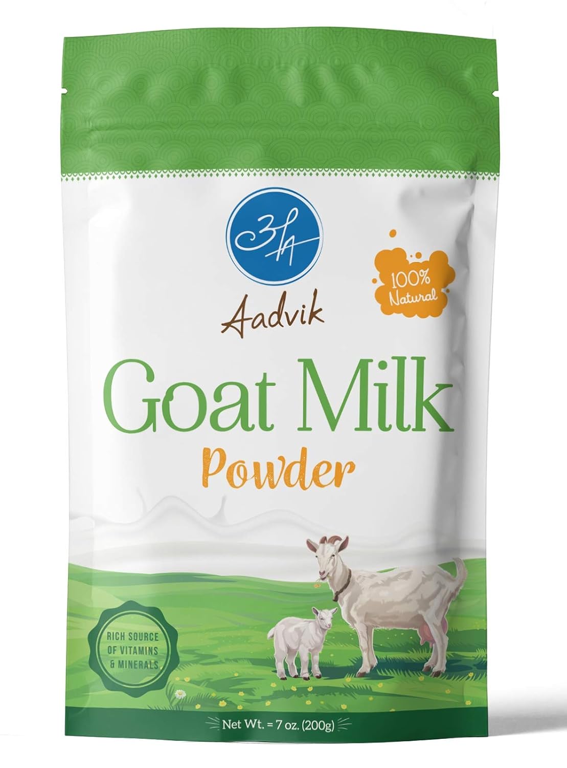 Aadvik Goat Milk Powder Freeze Dried Pure and Natural 200 GMS