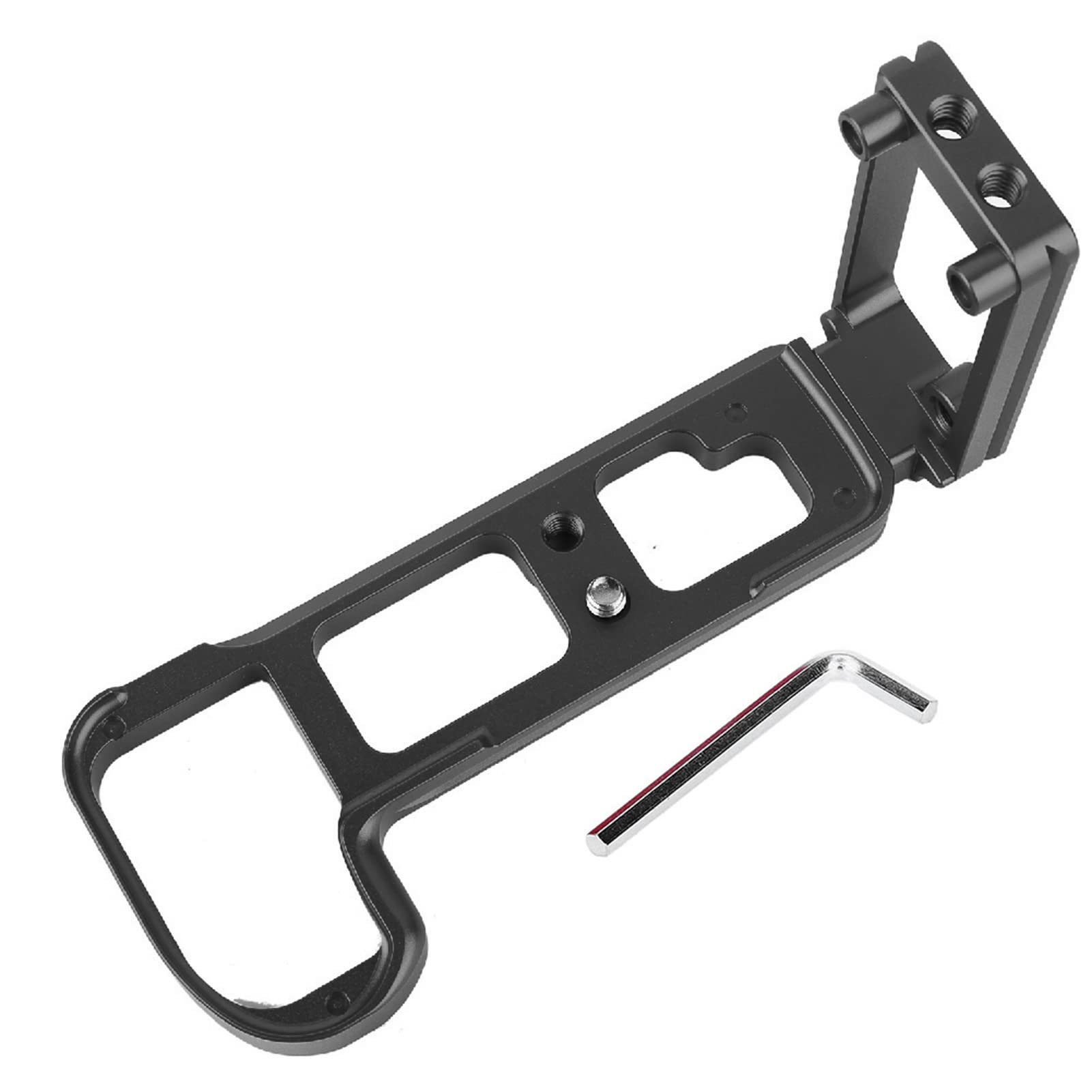 L Quick Relese Plate Mount, Camera Hand Grip Holder Bracket Aluminum Alloy Vertical L Bracket Mount Quick Release Plate for Z6 Z7 Mirrorless Camera (Black)
