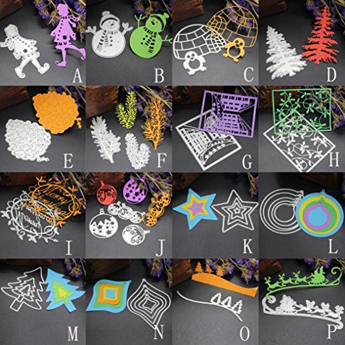 Fabal Christmas Metal Cutting Dies for DIY Scrapbooking Photo Album Decorative Embossing Folder Dies Scrapbooking Die Cuts (H) - Thumbnail 5