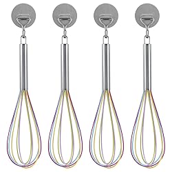 Ousyaah 5-Piece Silicone Whisk Stainless Steel