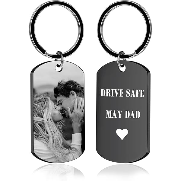 Inspirational Drive Safe Keychain - Personalized Gift For Husband, Boyfriend, Family (Stainless Steel)