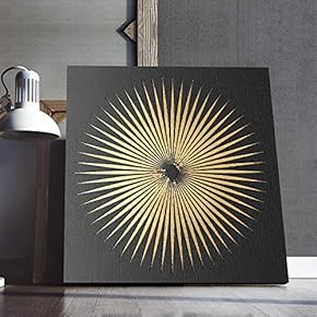 Gold Abstract Painting Artwork for Home Framed