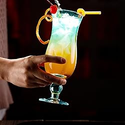 Cheardia 6 Pack Hurricane Glass, 14 oz Pina Colada
